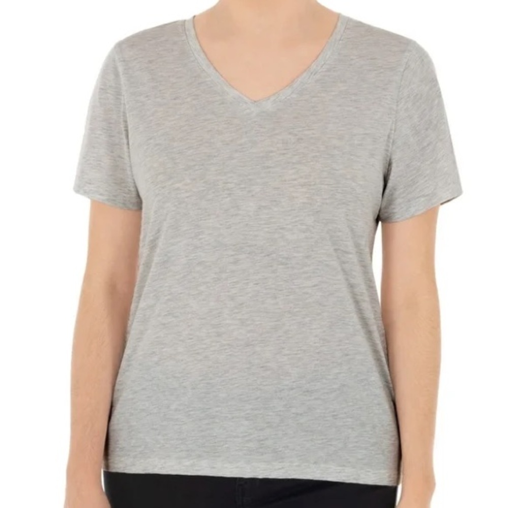 Time and Tru Gray V-Neck Short Sleeve T-Shirt XL